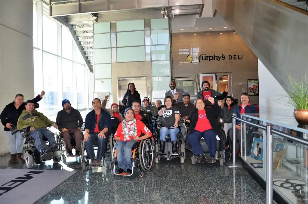 LINK Houston with a group of civic advocates and members of the Living Hope Wheelchair Associations and disability community at METRO headquarters on January 24, 2019.