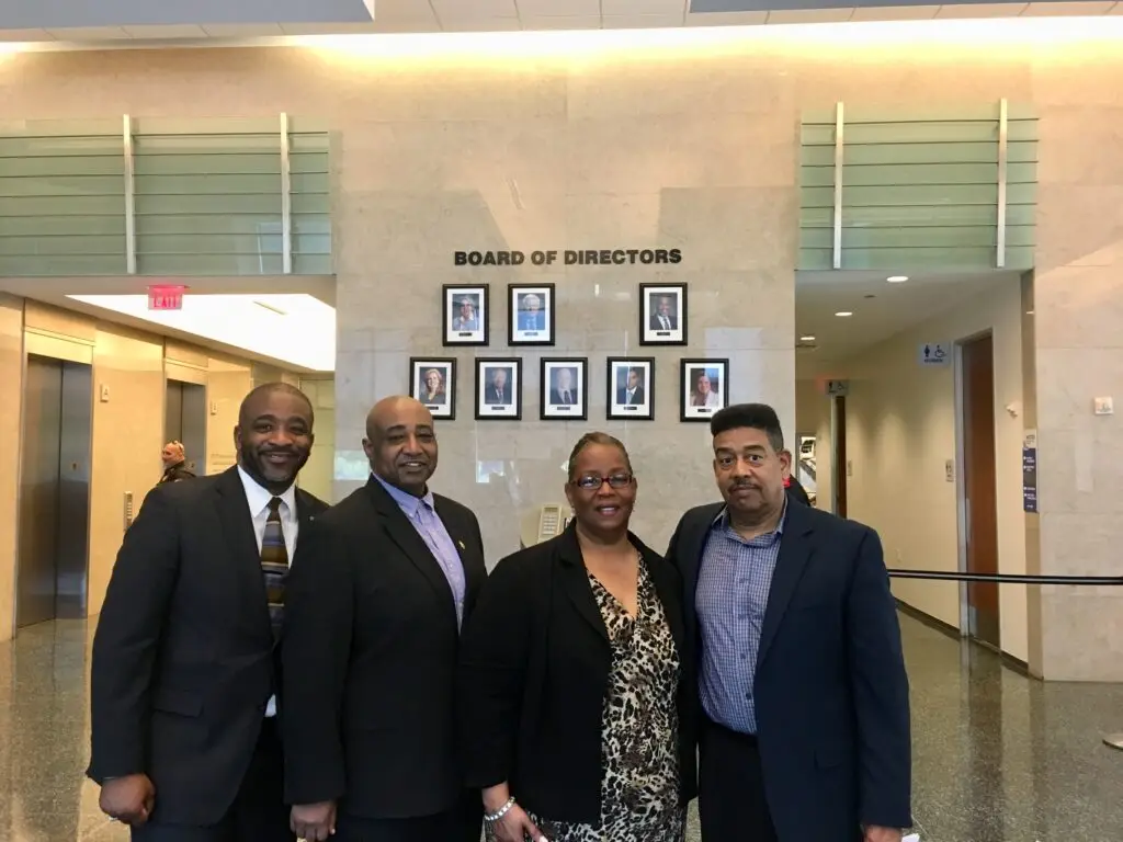 Kasmere Gardens, Trinity-Houston-Gardens community leaders with LINK Houston at METRO Board Meeting on April 25, 2019.