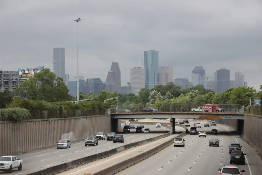 I-45 towards downtown (Photo Credit: Lucio Vasquez/Houston Public Media)