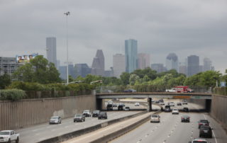 I-45 towards downtown (Photo Credit: Lucio Vasquez/Houston Public Media)