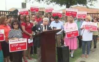 Advocates at the Delay the Vote Press Conference on July 23, 2019. Photo credit: FOX 26 News