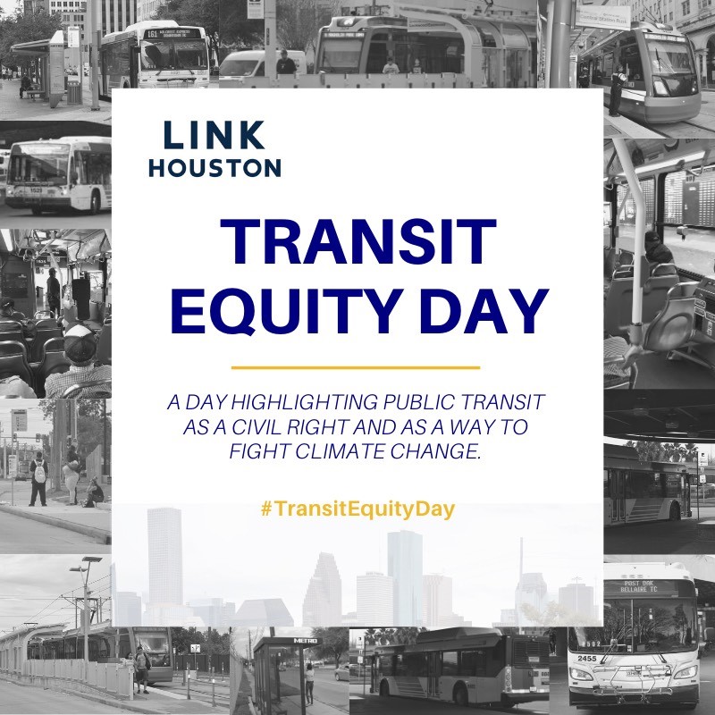 Transit Equity Day - A day to highlight public transit as a civil right and a way to fight climate change.