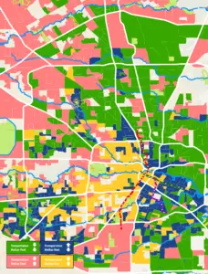 Map of Houston shoowing the QATi.