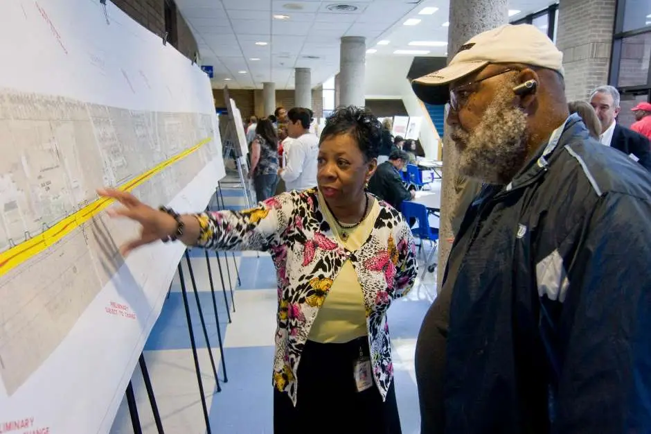 TxDOT public meetings normally provide an opportunity for residents to learn about infrastructure projects that could impact their communities. Photo: R. Clayton McKee, Freelance / For The Chronicle