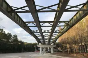 One of the three alternatives that Public Works presented for safety improvements where Midtown and Montrose meet would have kept the Brazos Street ramp from Spur 527 up like this as a kind of infrastructural sculpture.Photo: Allyn West