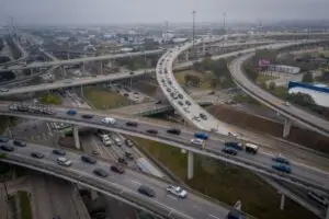 "The North Houston Highway Improvement Project proposes rerouting I-45 through the East End and Fifth Ward and expanding it through the Northside. (Nathan Colbert/Community Impact Newspaper)"