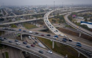 "The North Houston Highway Improvement Project proposes rerouting I-45 through the East End and Fifth Ward and expanding it through the Northside. (Nathan Colbert/Community Impact Newspaper)"