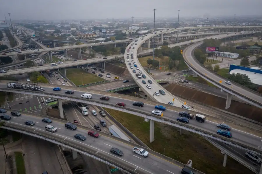 "The North Houston Highway Improvement Project proposes rerouting I-45 through the East End and Fifth Ward and expanding it through the Northside. (Nathan Colbert/Community Impact Newspaper)"