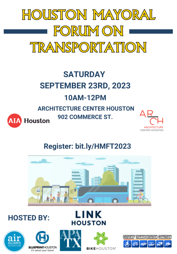 Houston Mayoral Forum on Transportation Flyer