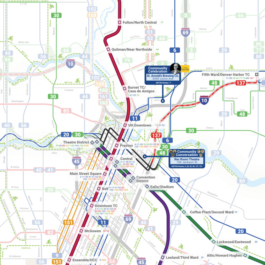 Map of Transit and the City events.