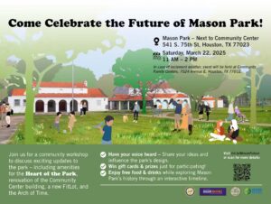 Flyer for Mason Park Workshop